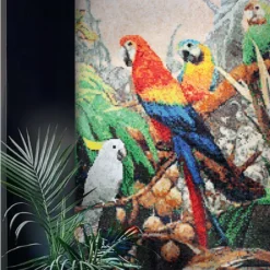 Glas Mosaik Bild Parrots 120x240cm 5 Glas Mosaik Bild Parrots 120x240cm -Mosafil Shop glas mosaik bild parrots 120x240cm 2 46