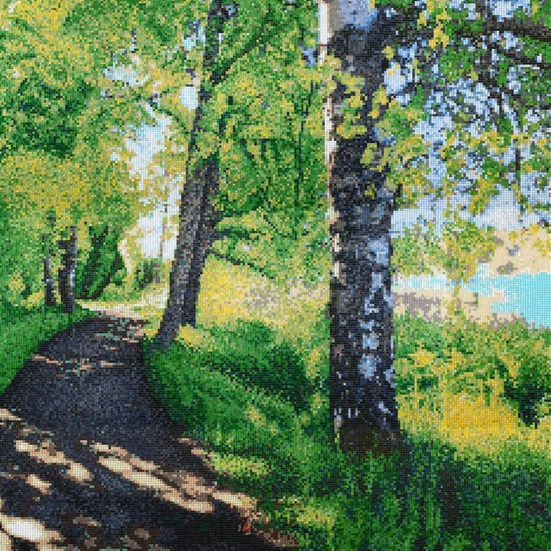 Glas Mosaik Bild Springlane 120x240cm 3 Glas Mosaik Bild Springlane 120x240cm