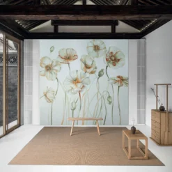 Alternative view of Glas Mosaik Bild White Poppy 310x300cm