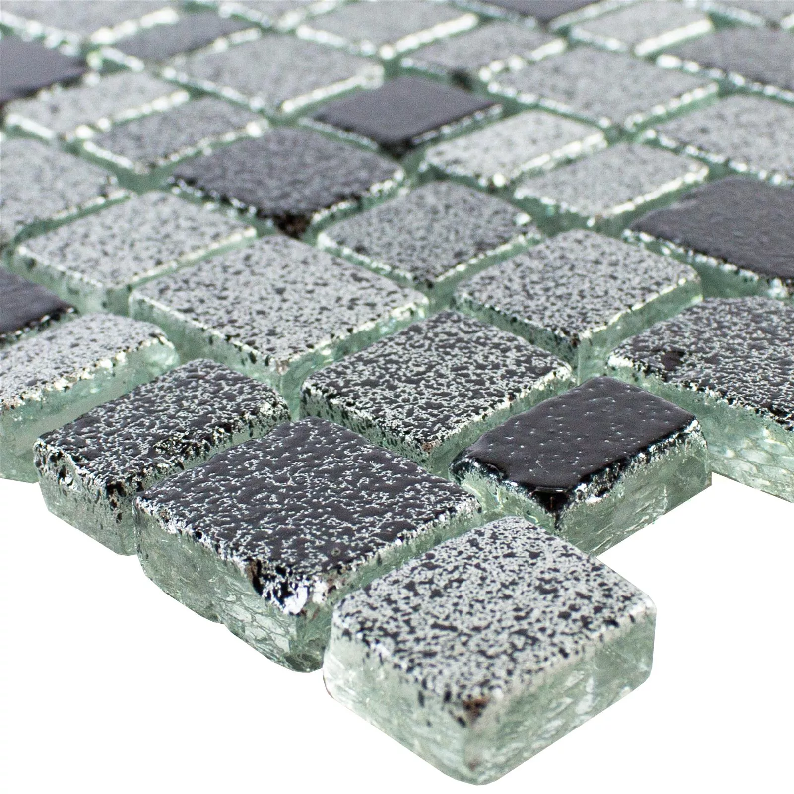 Glas Mosaikfliesen Economy Schwarz Grau 3 Glas Mosaikfliesen Economy Schwarz Grau