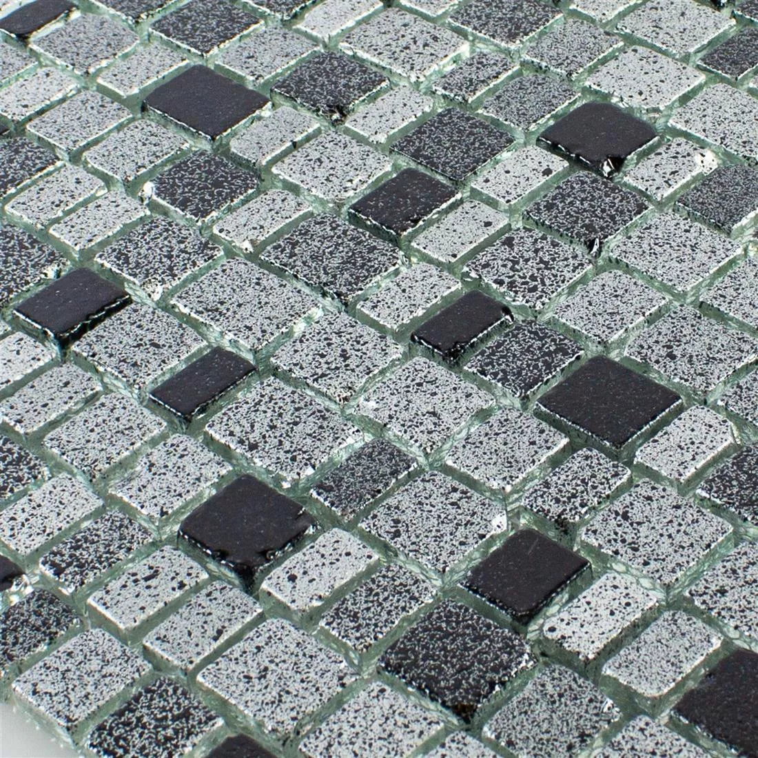 Glas Mosaikfliesen Economy Schwarz Grau 4 Glas Mosaikfliesen Economy Schwarz Grau – Bild 2