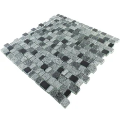 Glas Mosaikfliesen Economy Schwarz Grau 8 Glas Mosaikfliesen Economy Schwarz Grau -Mosafil Shop glas mosaikfliesen economy schwarz grau 3 66