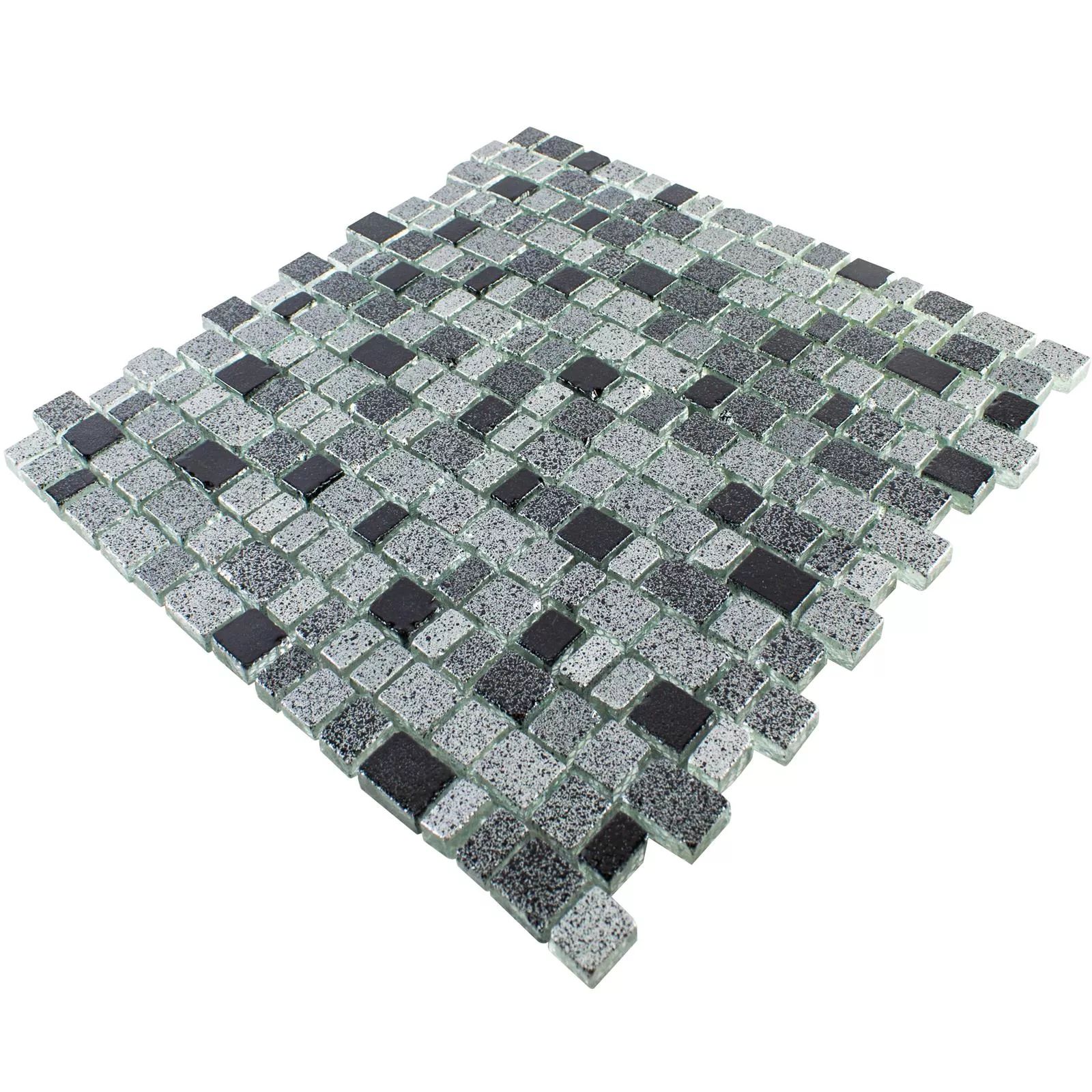 Glas Mosaikfliesen Economy Schwarz Grau 5 Glas Mosaikfliesen Economy Schwarz Grau – Bild 3