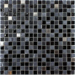 Glas Naturstein Edelstahl Mosaik Kosovo Schwarz Silber 9 Glas Naturstein Edelstahl Mosaik Kosovo Schwarz Silber -Mosafil Shop glas naturstein edelstahl mosaik kosovo schwarz silber 4 80