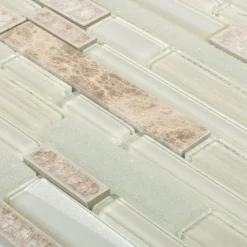 Alternative view of Glas Naturstein Keramik Mosaik Kozan Beige