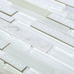 Alternative view of Glas Naturstein Keramik Mosaik Kozan Weiss
