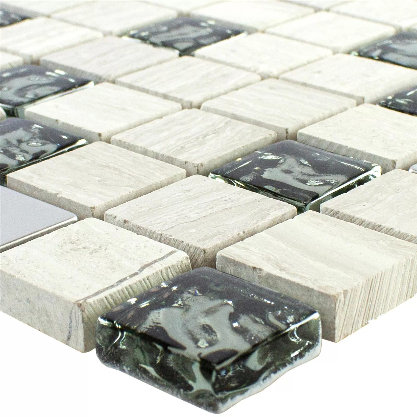 Glas Naturstein Metall Mosaikfliese Fulda Grau Silber 3 Glas Naturstein Metall Mosaikfliese Fulda Grau Silber