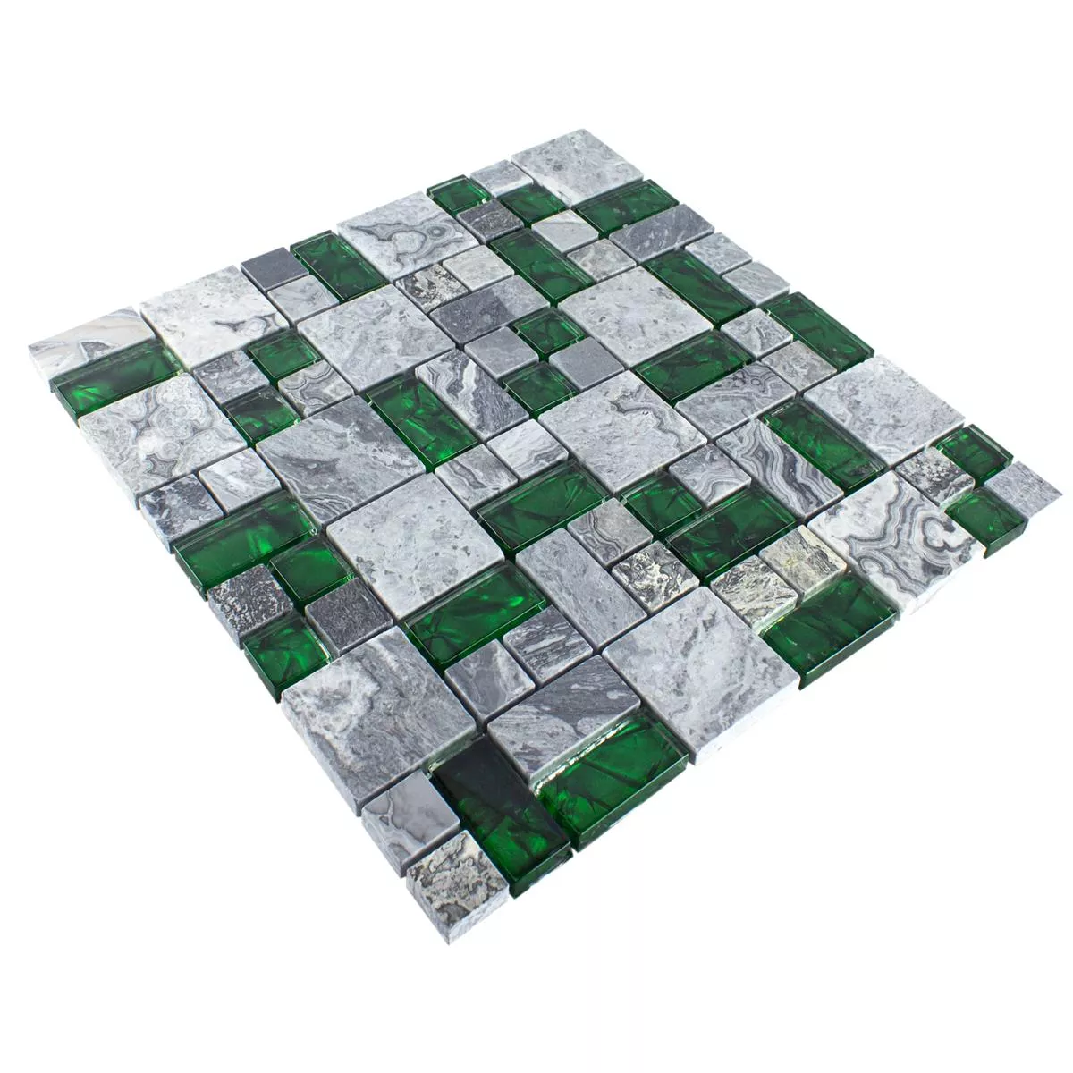 Glas Naturstein Mosaik Fliesen Sinop Grau Grün 2 Mix 6 Glas Naturstein Mosaik Fliesen Sinop Grau Grün 2 Mix – Bild 4