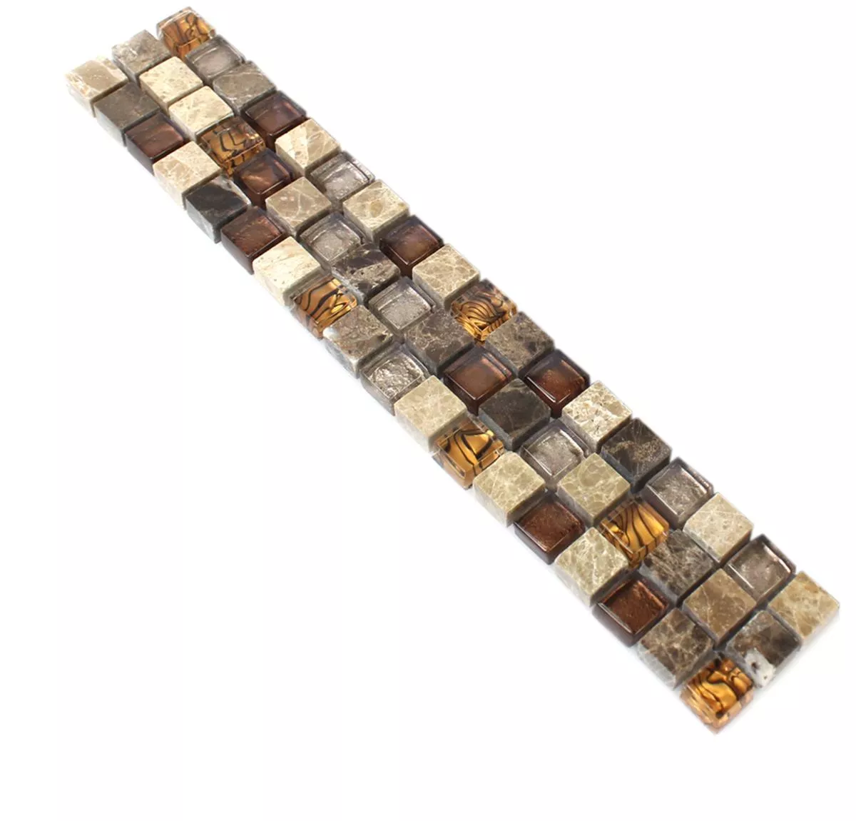 Glas Naturstein Mosaikbordüre Gabon Braun 3 Glas Naturstein Mosaikbordüre Gabon Braun