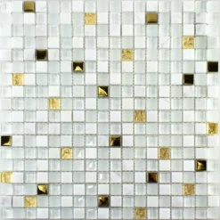 Glas Naturstein Mosaikfliese Maryot Weiss Gold 9 Glas Naturstein Mosaikfliese Maryot Weiss Gold -Mosafil Shop glas naturstein mosaikfliese maryot weiss gold 4 99