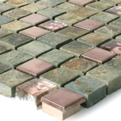 Glas Naturstein Mosaikfliesen Dolomiti Multicolor