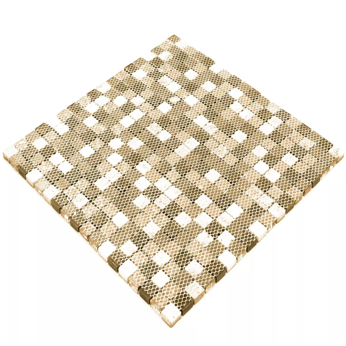 Glas Marmor Mosaikfliesen Majestic Braun Gold 7 Glas Marmor Mosaikfliesen Majestic Braun Gold – Bild 5