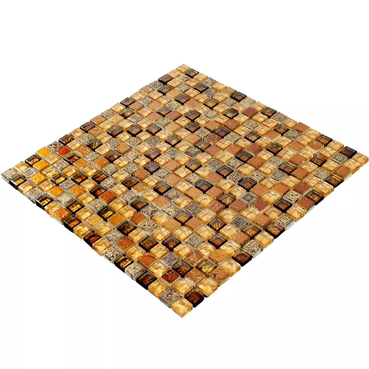 Glas Marmor Mosaikfliesen Majestic Braun Gold 5 Glas Marmor Mosaikfliesen Majestic Braun Gold – Bild 3