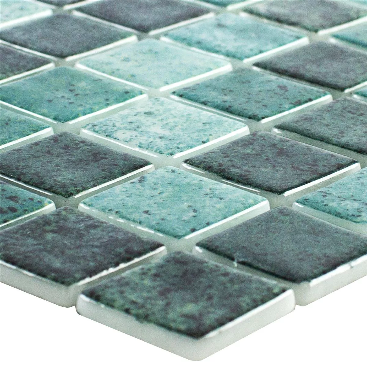 Glas Schwimmbad Mosaik Baltic Grün 25x25mm 3 Glas Schwimmbad Mosaik Baltic Grün 25x25mm