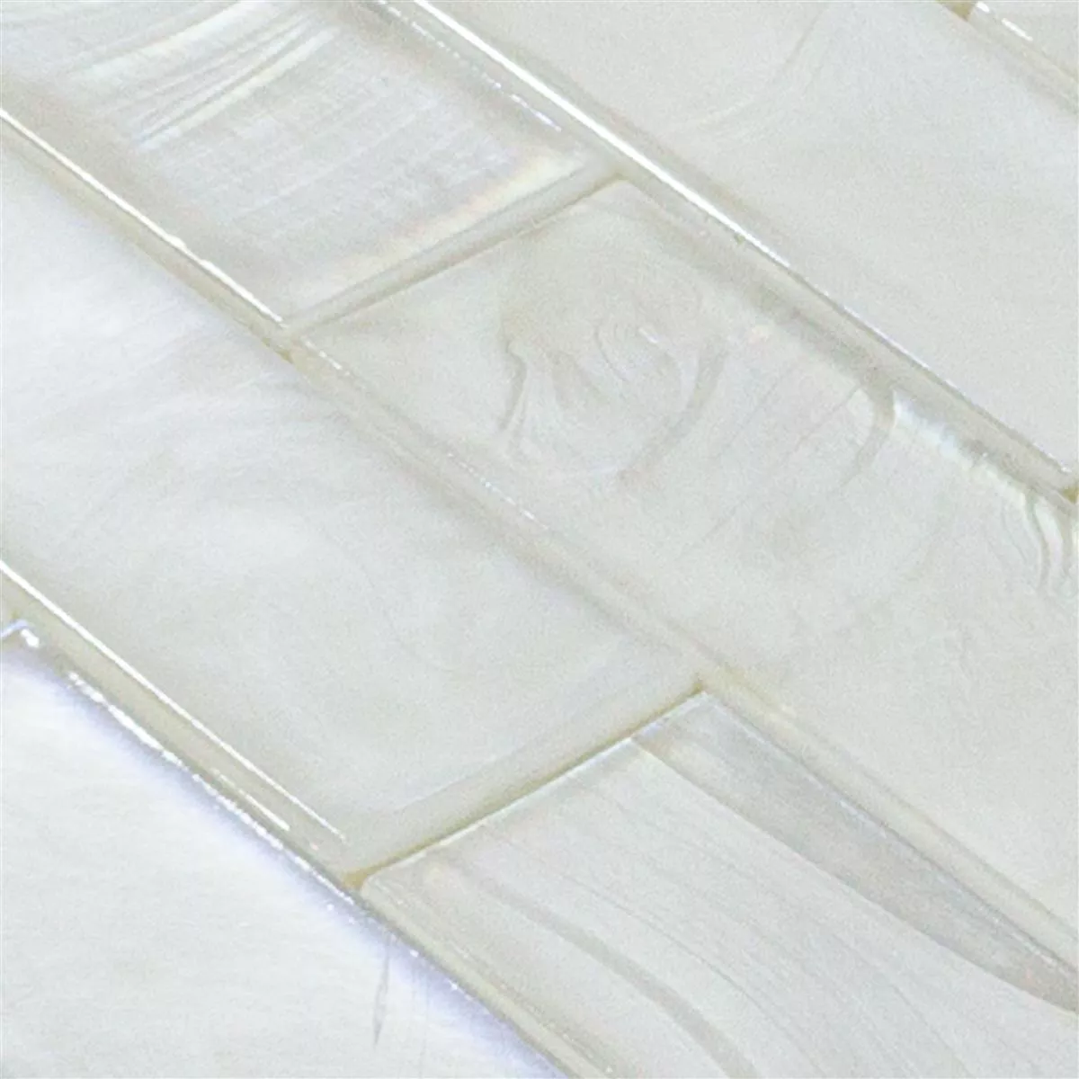 Glasmosaik Fliesen Andalucia Brick Weiß 4 Glasmosaik Fliesen Andalucia Brick Weiß – Bild 2