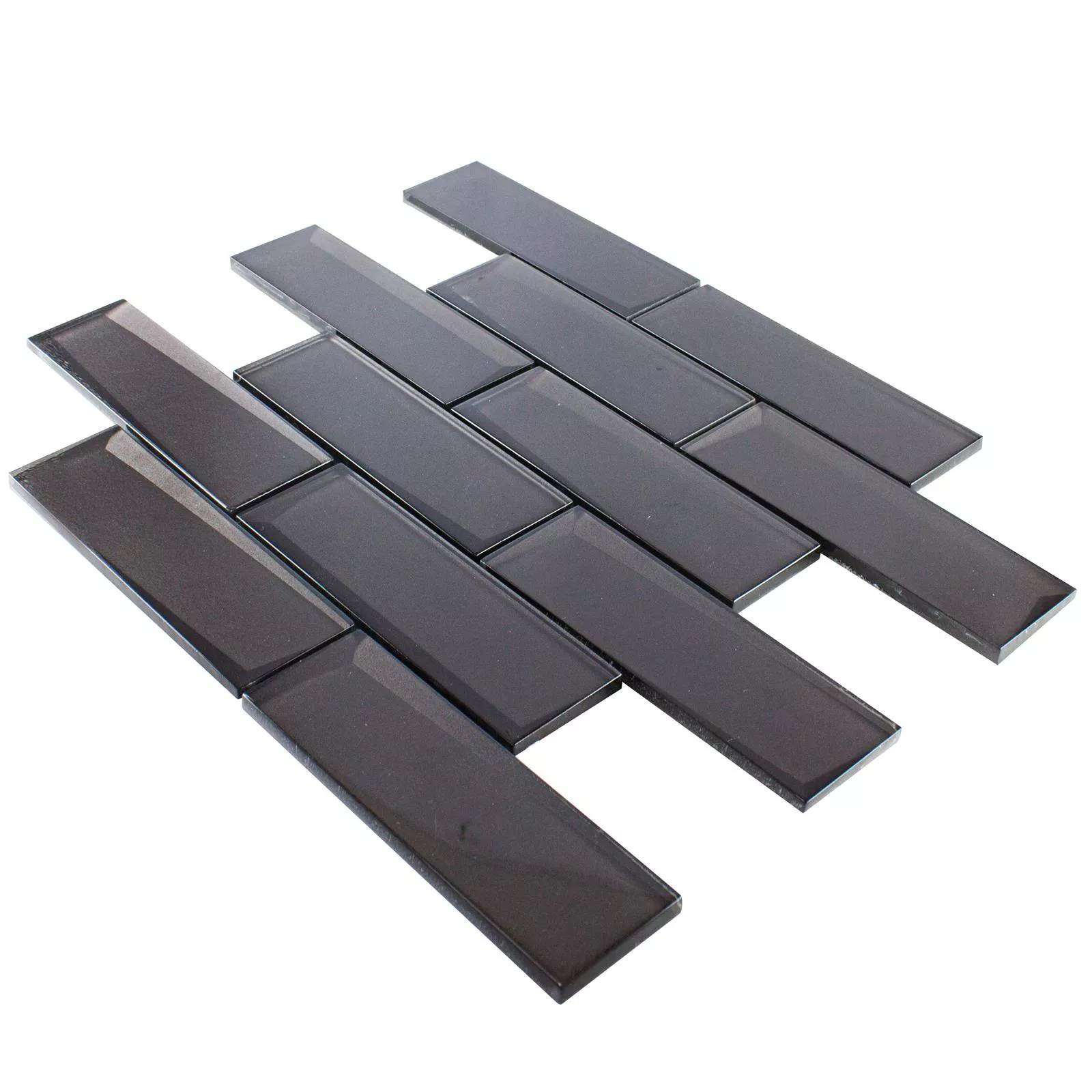 Glasmosaik Fliesen Delhi 3D Optik Dunkelbraun 5 Glasmosaik Fliesen Delhi 3D Optik Dunkelbraun – Bild 3