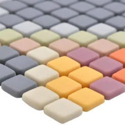 Glasmosaik Fliesen Haramont Hellgrau