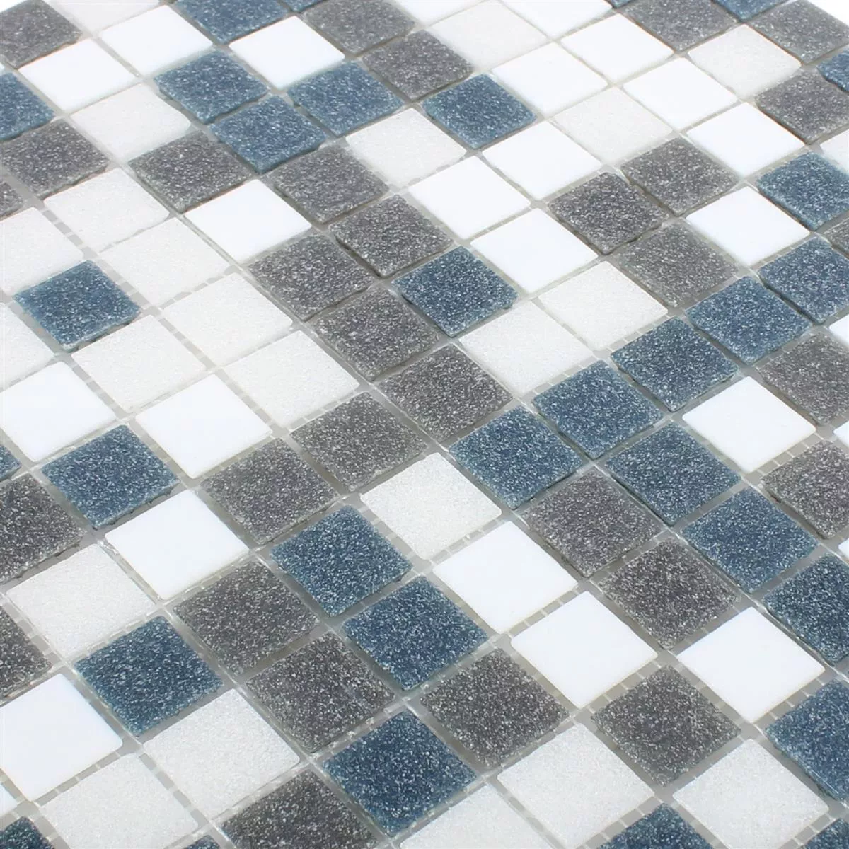 Glasmosaik Fliesen Nelson Weiß Grau Metallic 4 Glasmosaik Fliesen Nelson Weiß Grau Metallic – Bild 2