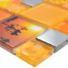 Glasmosaik Fliesen Nemesis Orange Silber -Mosafil Shop glasmosaik fliesen nemesis orange silber 1 99