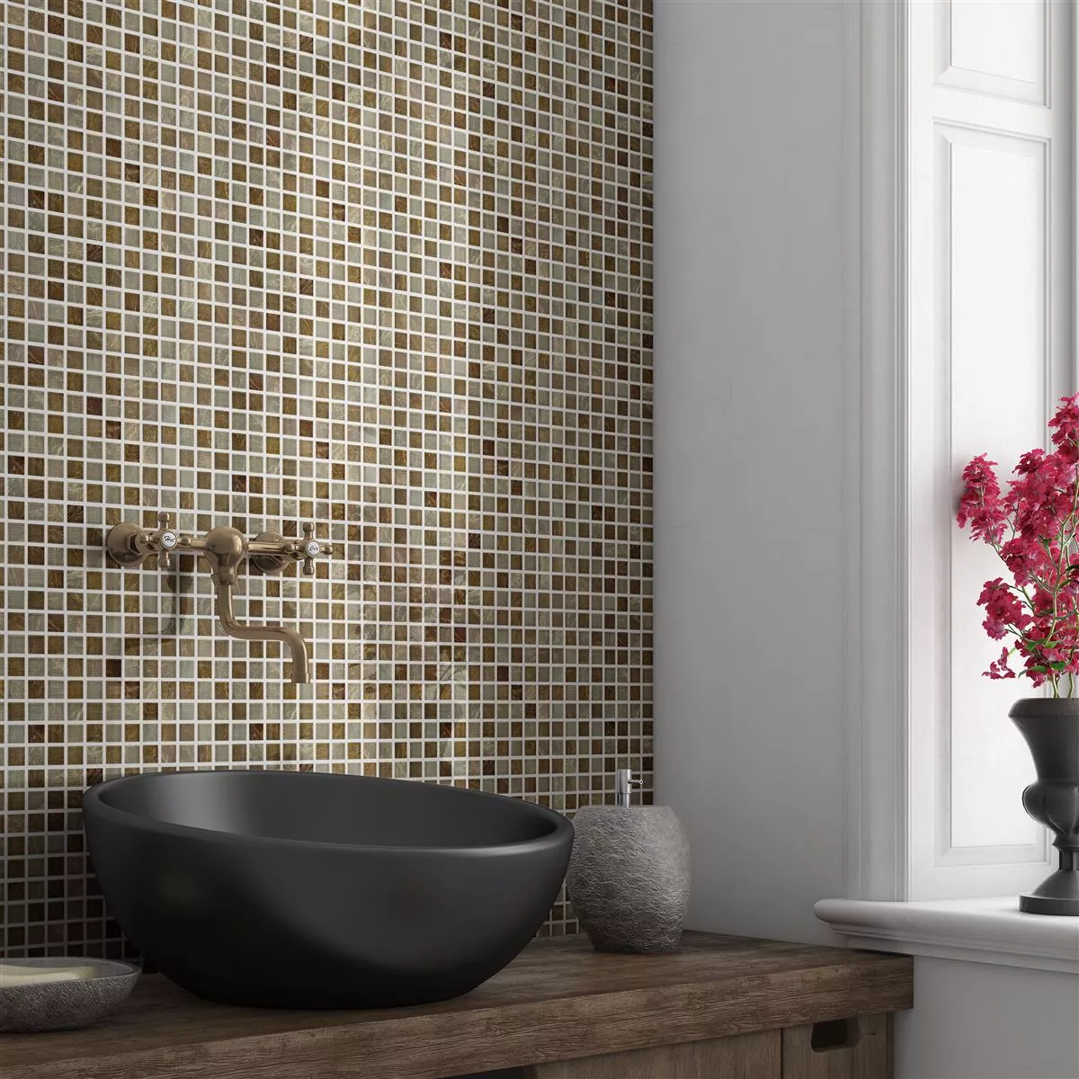 Glasmosaik Fliesen Tyson Strukturiert Bronze 9 Glasmosaik Fliesen Tyson Strukturiert Bronze – Bild 7