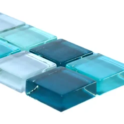 Glasmosaik Fliesenbordüre Akron Blau Grün 7 Glasmosaik Fliesenbordüre Akron Blau Grün -Mosafil Shop glasmosaik fliesenborduere akron blau gruen 3 53