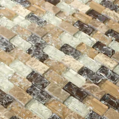 Glasmosaik Naturstein Bruchglas Bricks Emperador 7 Glasmosaik Naturstein Bruchglas Bricks Emperador -Mosafil Shop glasmosaik mit naturstein bruchglas bricks emperador 2 16