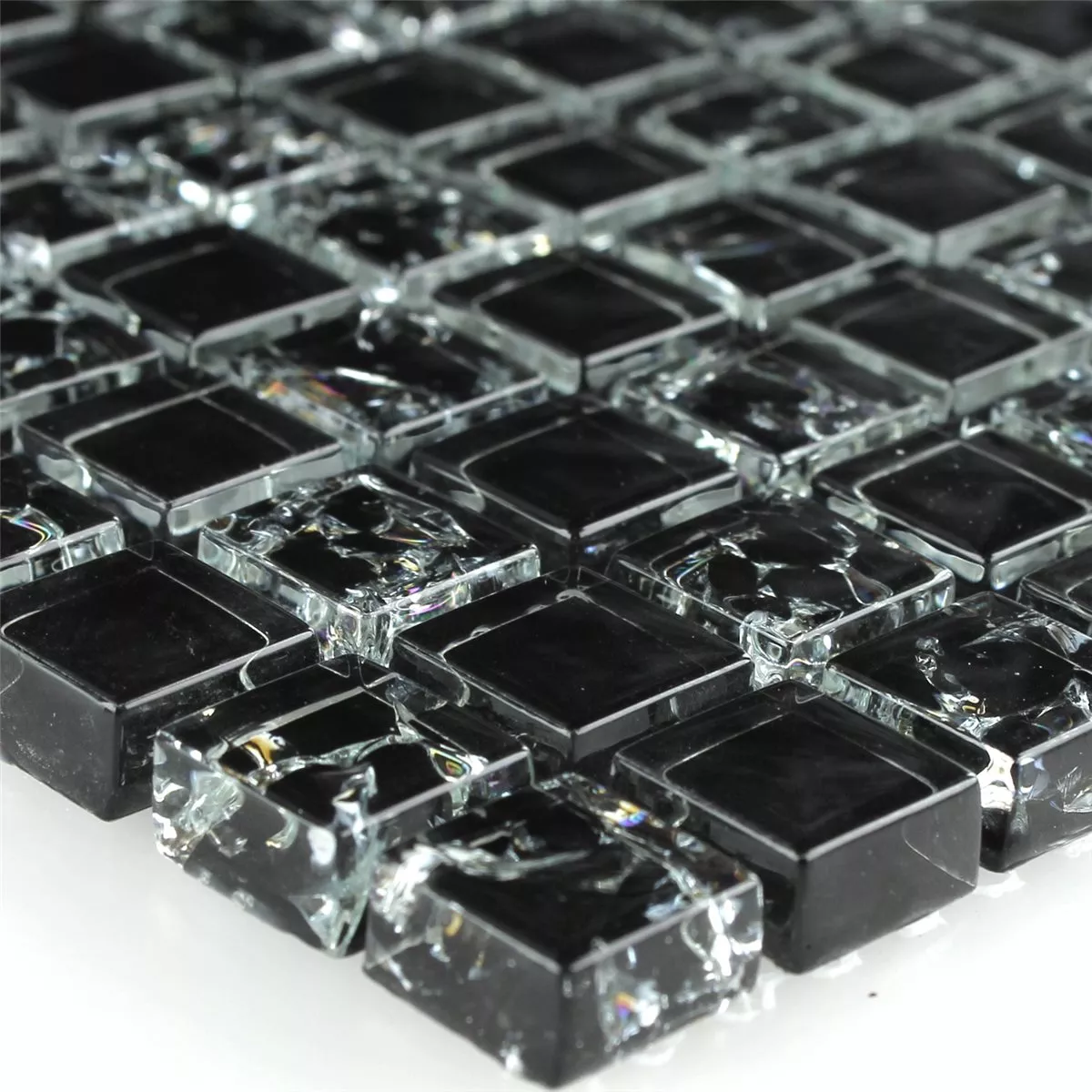 Glasmosaik Tokio Schwarz Effekt 3 Glasmosaik Tokio Schwarz Effekt