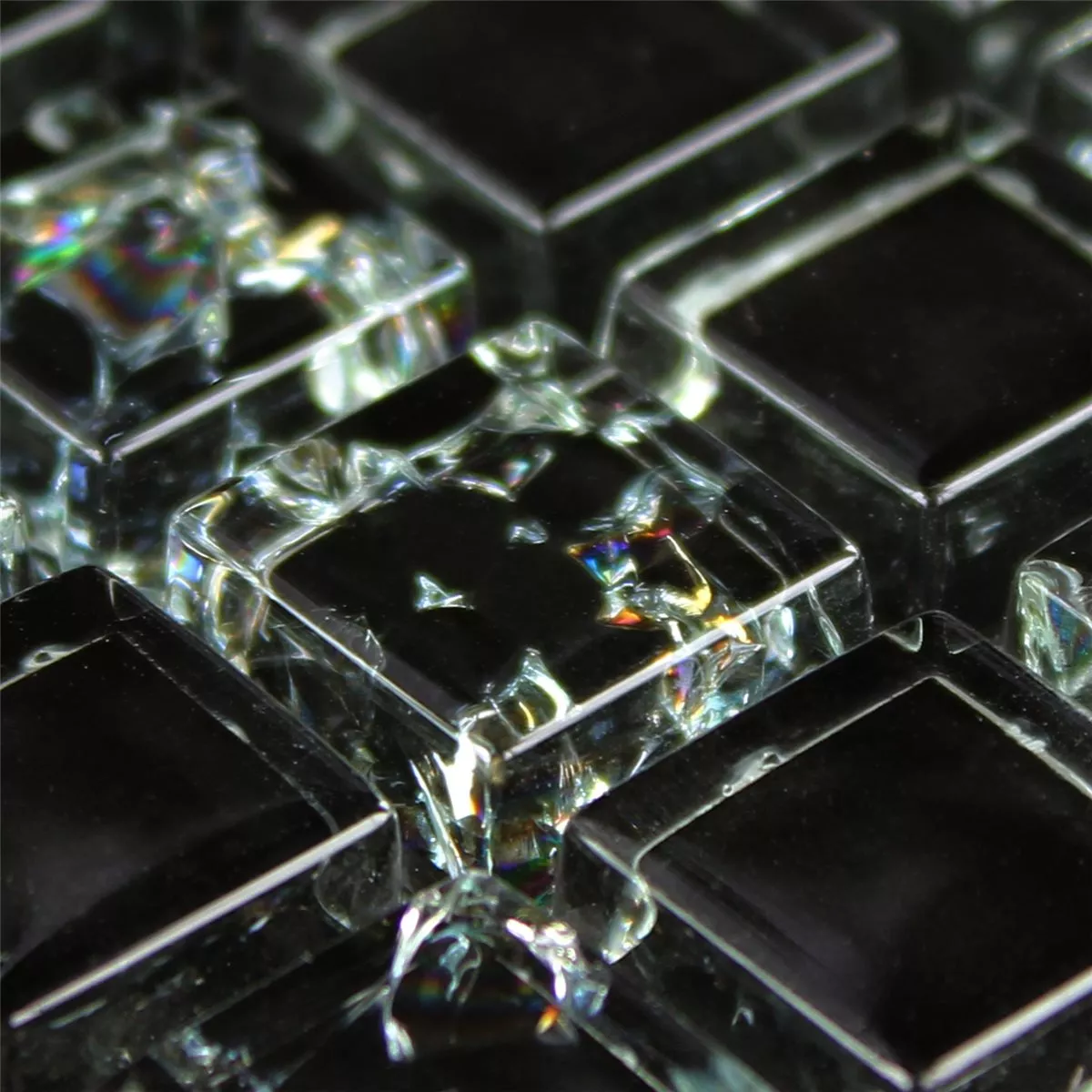 Glasmosaik Tokio Schwarz Effekt 4 Glasmosaik Tokio Schwarz Effekt – Bild 2