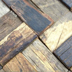 Alternative view of Holz Mosaikfliesen Bredon 3D Braun Rechteck