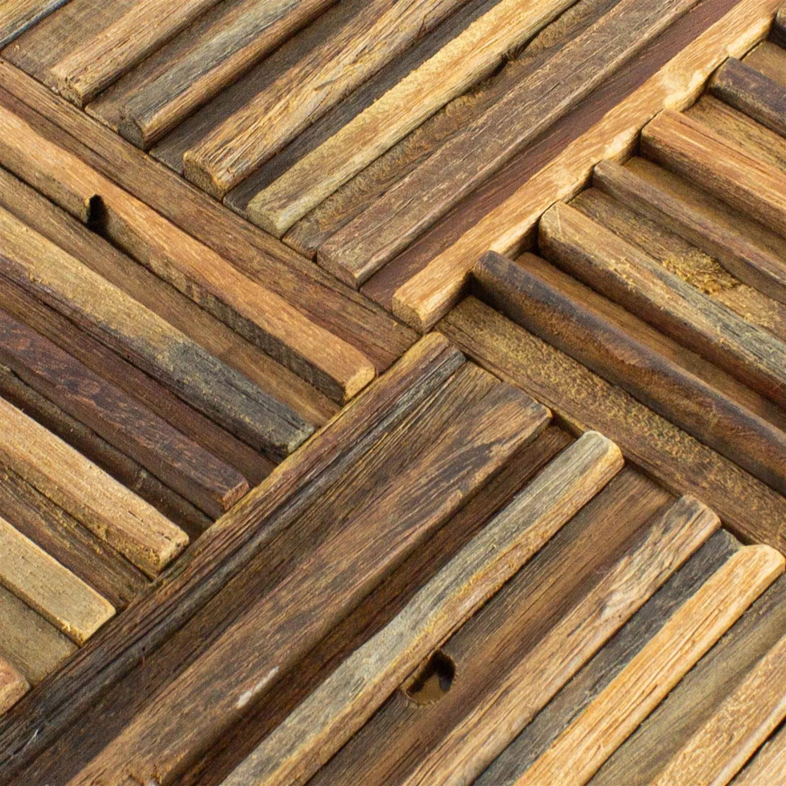 Holz Mosaikfliesen Peseidon 3D 4 Holz Mosaikfliesen Peseidon 3D – Bild 2
