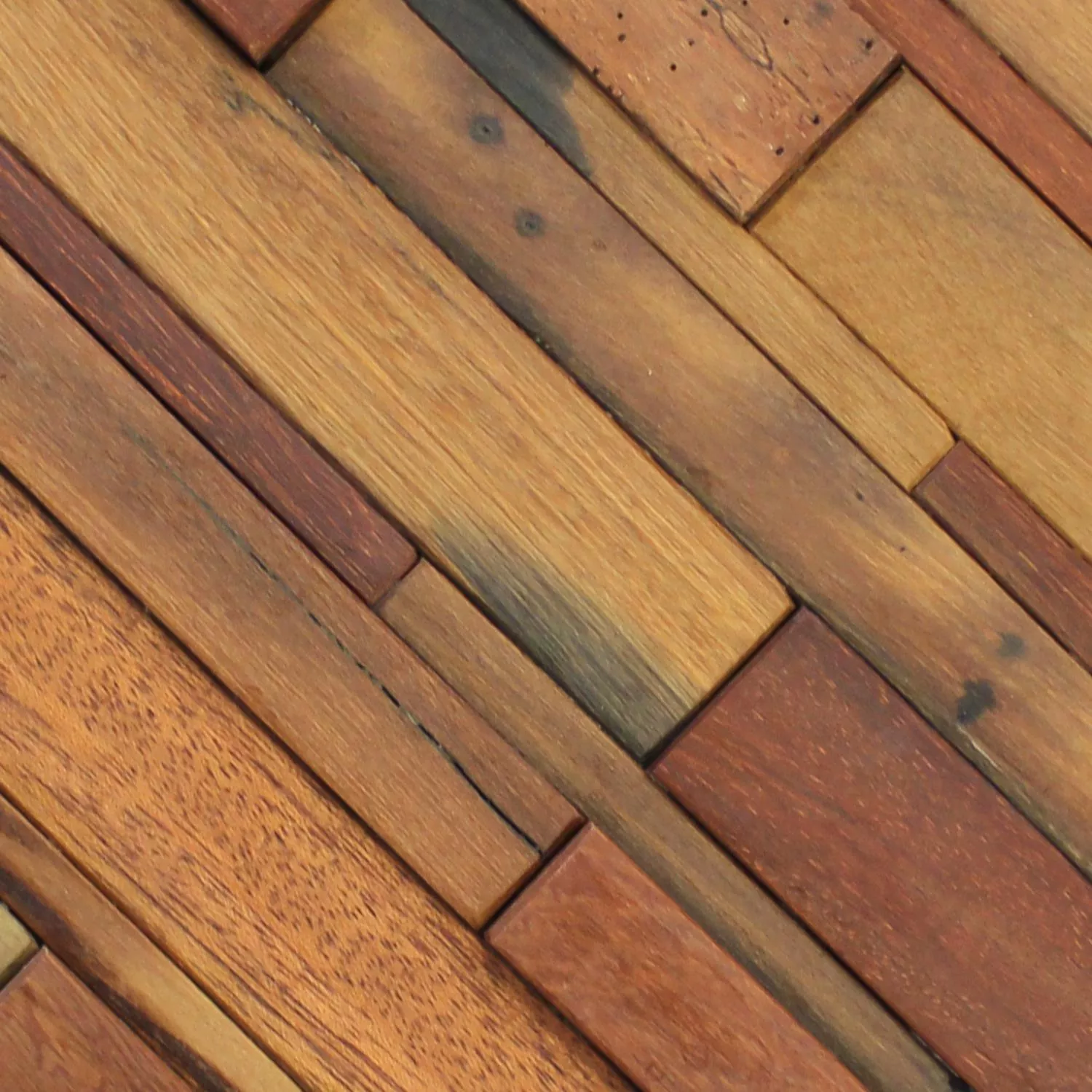 Holzmosaik Fliesen 30x60cm Braun Mix 4 Holzmosaik Fliesen 30x60cm Braun Mix – Bild 2