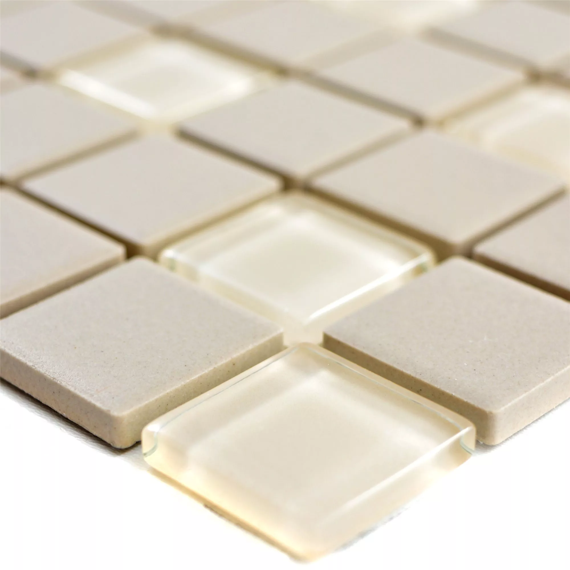 Mosaikfliesen Unglasiert Garden Hellbeige Quadrat 3 Mosaikfliesen Unglasiert Garden Hellbeige Quadrat