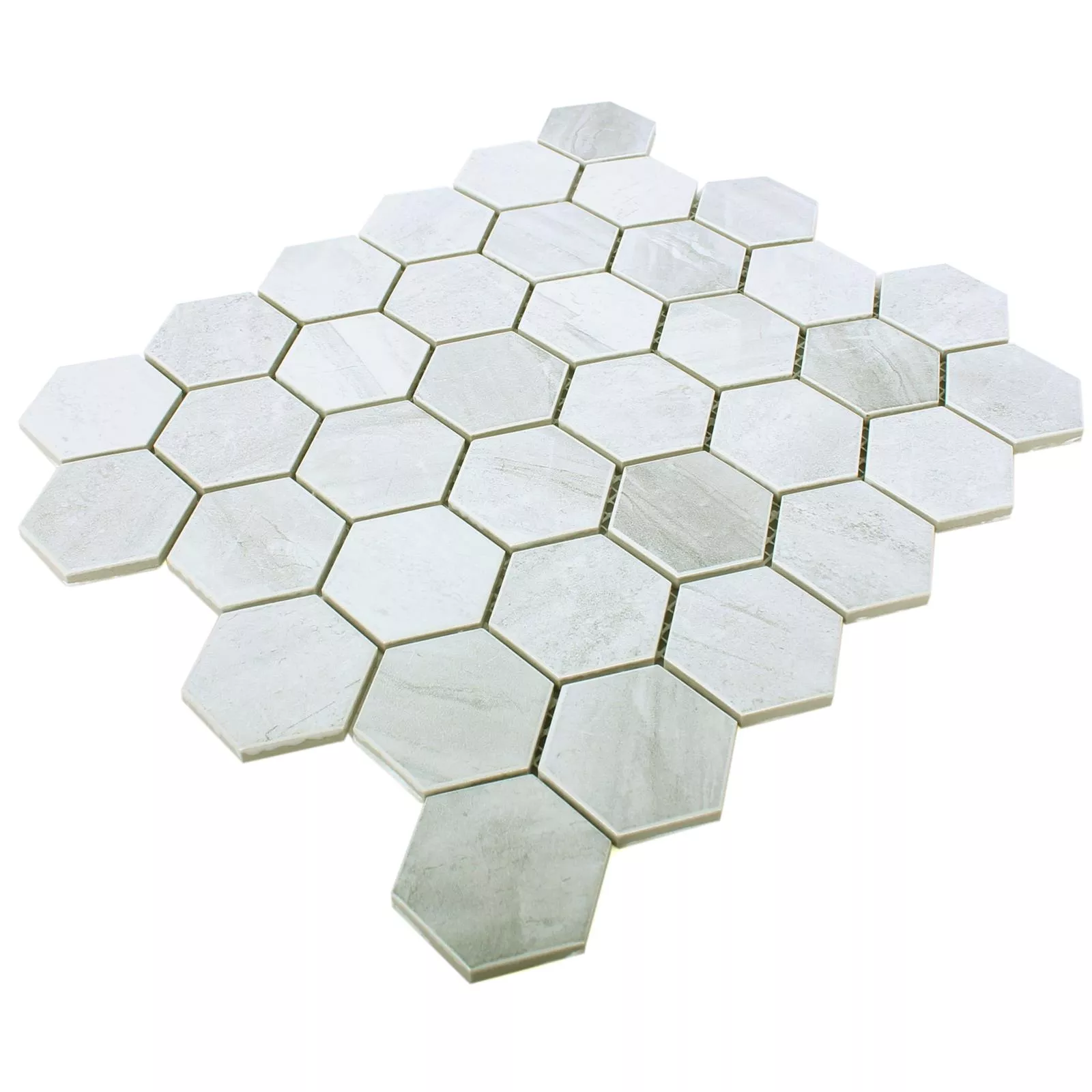 Keramik Betonoptik Mosaikfliesen Shepherd Hexagon Grau 5 Keramik Betonoptik Mosaikfliesen Shepherd Hexagon Grau – Bild 3