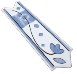 Keramik Bordüre Barbara Hellblau Weiß 6x20cm