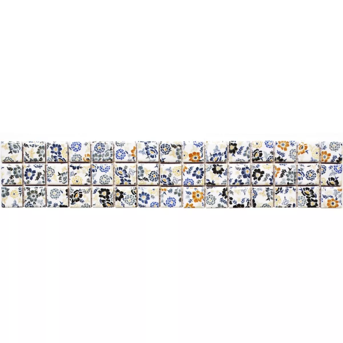 Keramik Fliesen Bordüre Detroid Weiß Bunt 4 Keramik Fliesen Bordüre Detroid Weiß Bunt – Bild 2