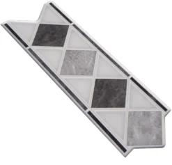 Keramik Fliesen Bordüre Hixson Schwarz 6x20cm