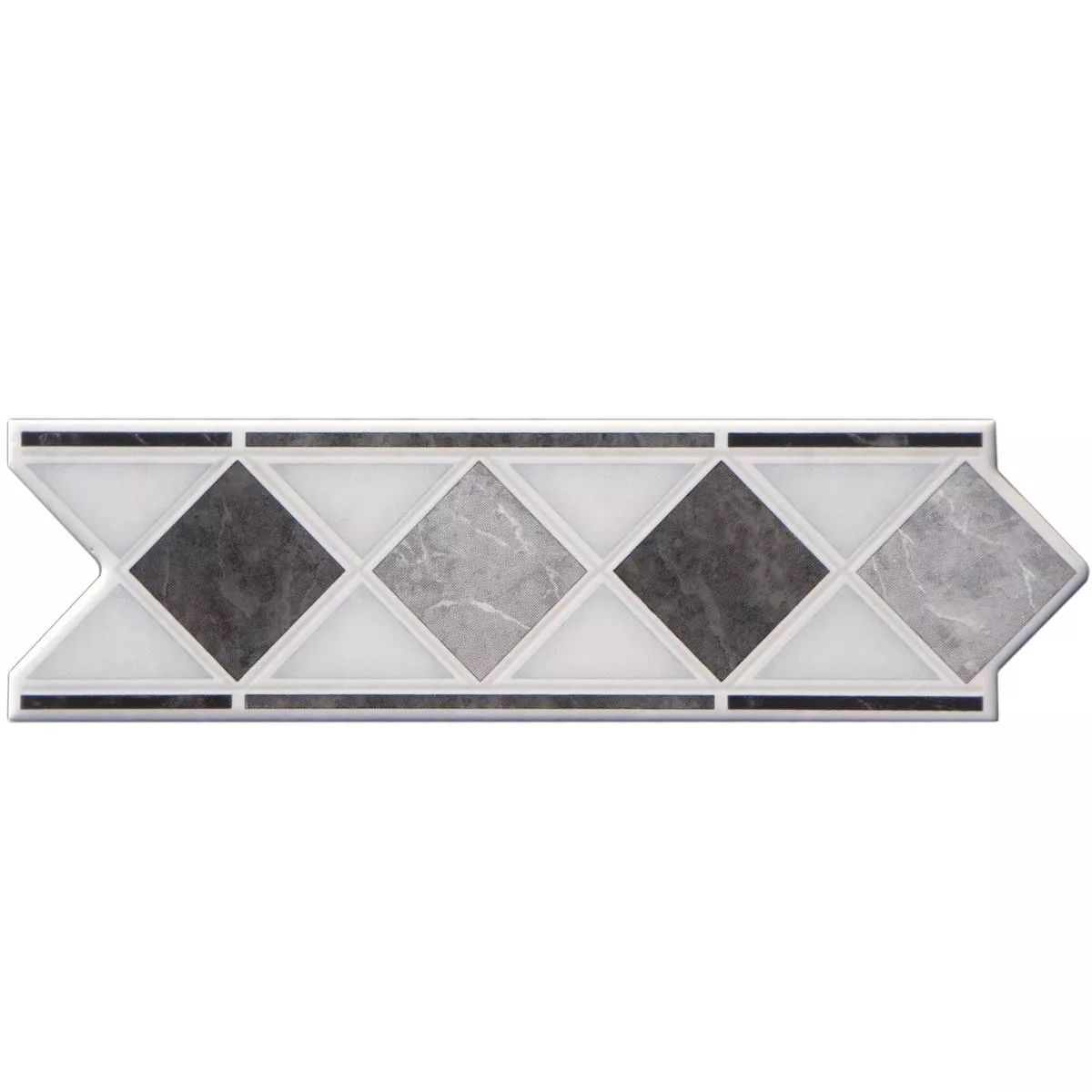 Keramik Fliesen Bordüre Hixson Schwarz 6x20cm 4 Keramik Fliesen Bordüre Hixson Schwarz 6x20cm – Bild 2