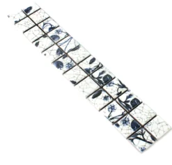 Keramik Fliesen Bordüre Newbury Weiß Blau