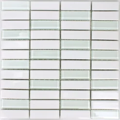 Keramik Glas Mosaikfliesen Romana Weiss Glänzend -Mosafil Shop keramik glas mosaikfliesen romana weiss glaenzend 4 40
