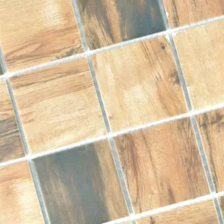 Alternative view of Keramik Holzoptik Mosaikfliesen Norfolk Braun Quadrat