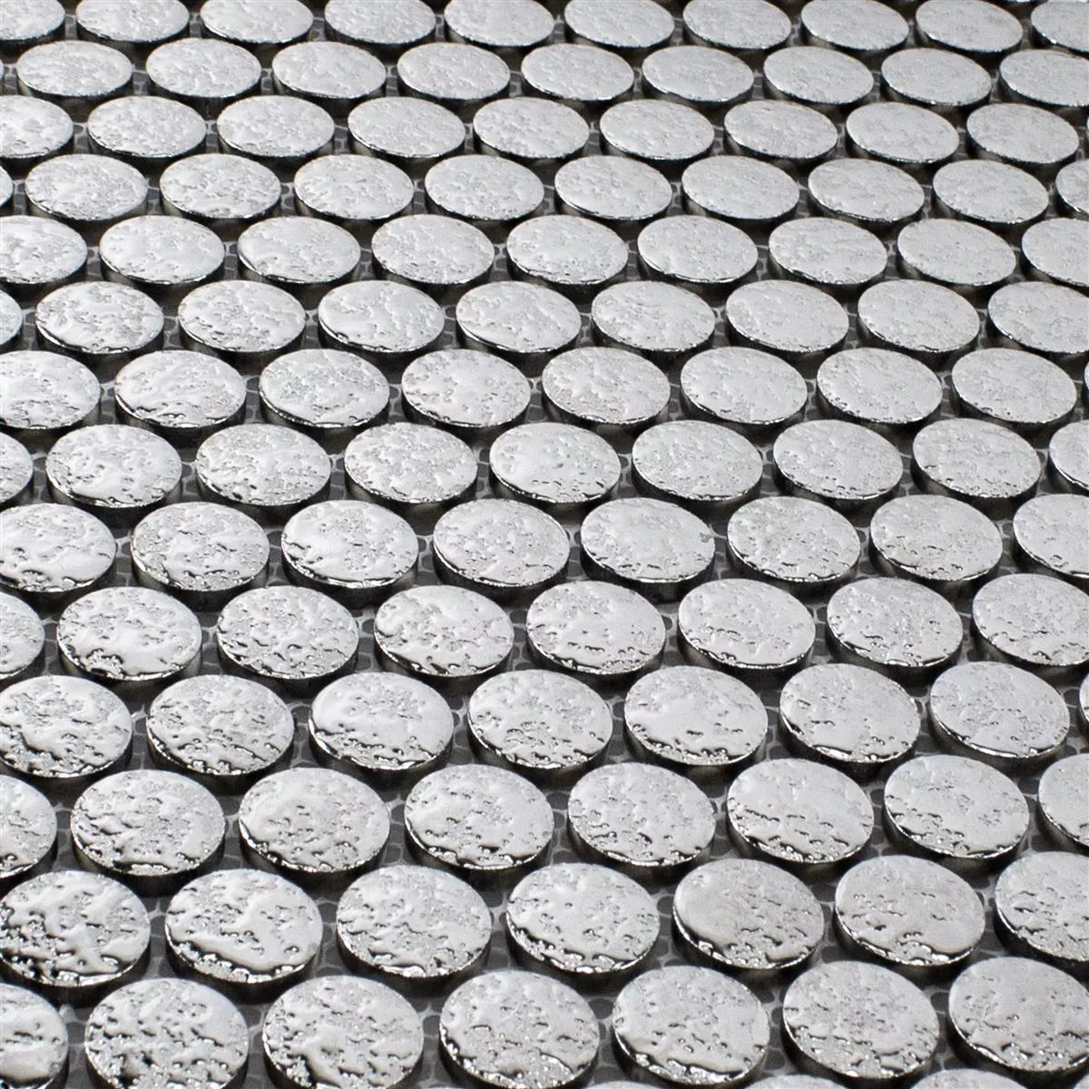 Keramik Knopf Effekt Mosaik Fliesen Meneksche Silber 4 Keramik Knopf Effekt Mosaik Fliesen Meneksche Silber – Bild 2