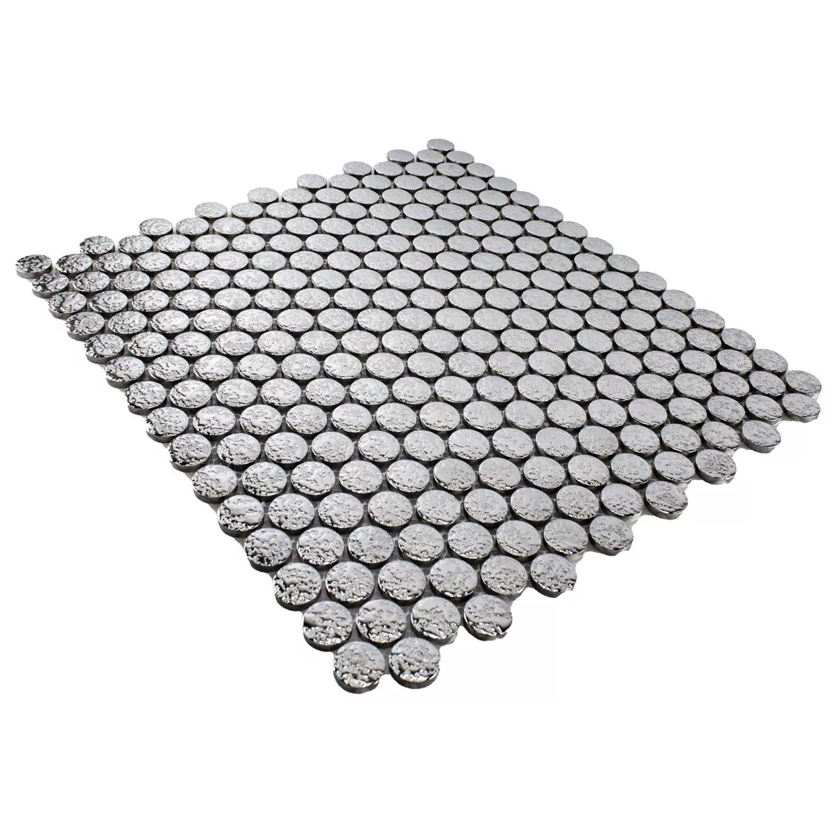 Keramik Knopf Effekt Mosaik Fliesen Meneksche Silber 5 Keramik Knopf Effekt Mosaik Fliesen Meneksche Silber – Bild 3