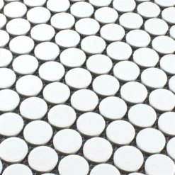 Alternative view of Keramik Knopf Mosaik Fliesen LaRosita Weiß Matt