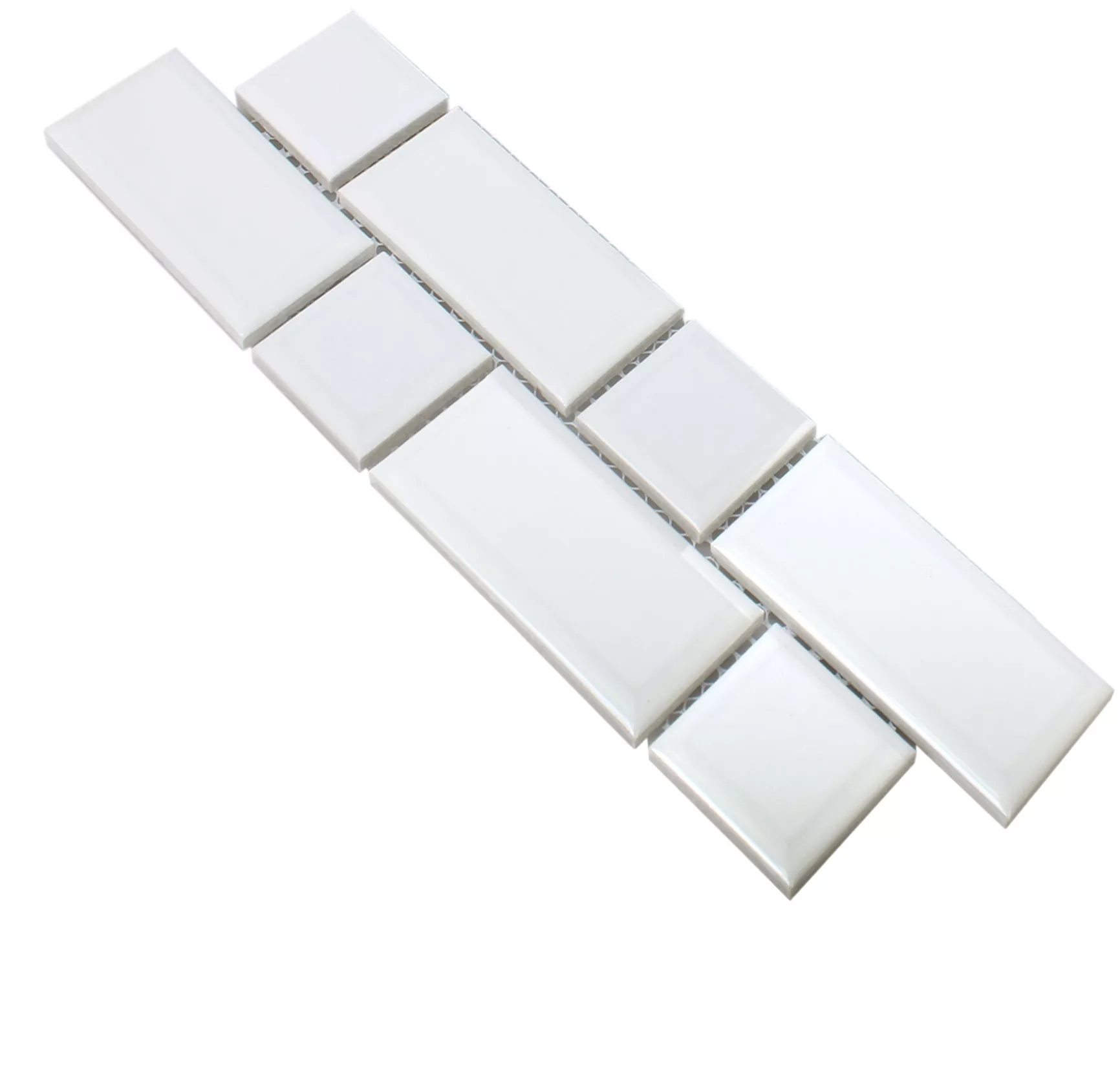 Keramik Metro Fliesenbordüre Baxley Weiß 3 Keramik Metro Fliesenbordüre Baxley Weiß