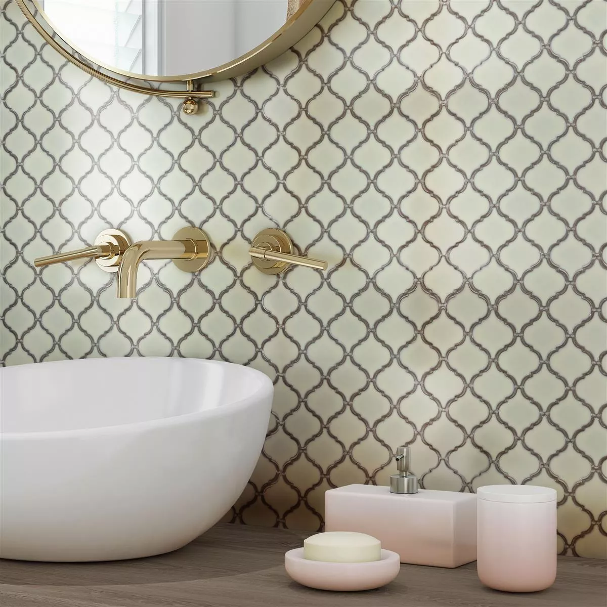 Keramik Mosaik Fliesen Asmara Arabesque Weiß 9 Keramik Mosaik Fliesen Asmara Arabesque Weiß – Bild 7