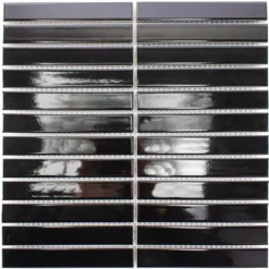 Keramik Mosaik Fliesen Durham Glänzend Schwarz -Mosafil Shop keramik mosaik fliesen durham glaenzend schwarz 5 2