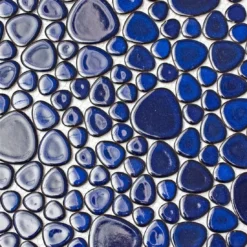 Alternative view of Keramik Mosaik Fliesen Kiesel Optik Dunkelblau