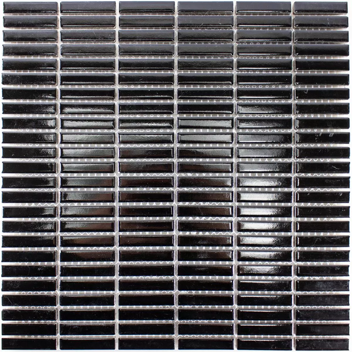 Keramik Mosaik Fliesen Midway Schwarz Glänzend 7 Keramik Mosaik Fliesen Midway Schwarz Glänzend – Bild 5