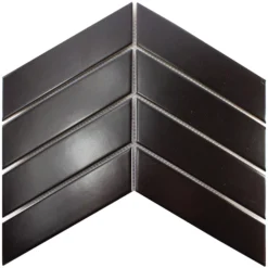 Keramik Mosaikfliese Artesia Fischgrät Schwarz Matt -Mosafil Shop keramik mosaikfliese artesia fischgraet schwarz matt 4 53