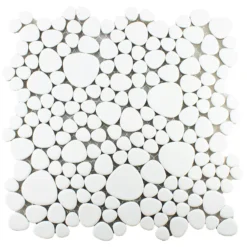Keramik Mosaikfliese LaGrande Kiesel Weiß Matt 7 Keramik Mosaikfliese LaGrande Kiesel Weiß Matt -Mosafil Shop keramik mosaikfliese lagrande kiesel weiss matt 3 29